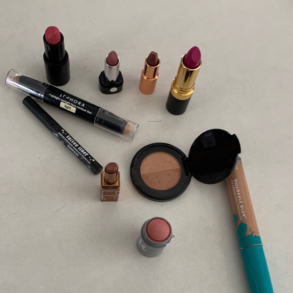 Makeup bundle Sephora Lipstick Collection - Bold Pink and Classic Brown etc